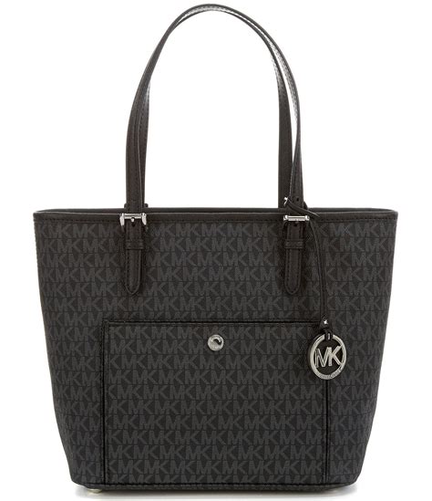 michael kors jet set ns tote black|michael kors designer tote jetset.